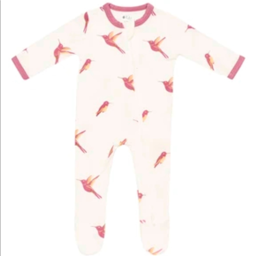 NWT Kyte Baby Zippered Footie in Hummingbird 6-12m